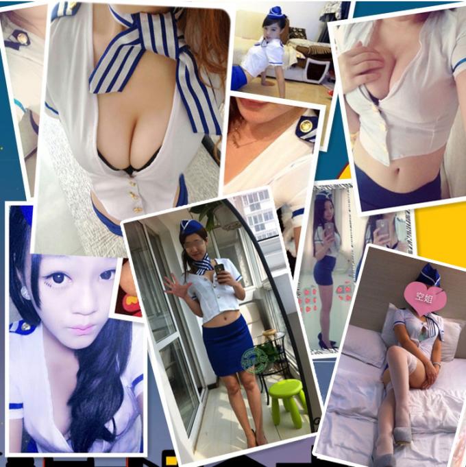 スチュワーデスの女性Lingrieのためのセクシーな衣裳の均一セクシーなランジェリーのCosplayのセクシーなユニフォーム