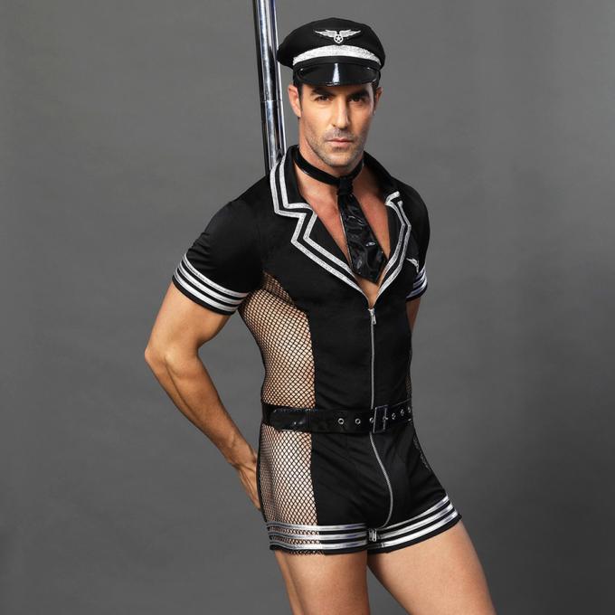 ポルノグラフィーの人の下着のセクシーな警察の均一Cosplayのランジェリー セット