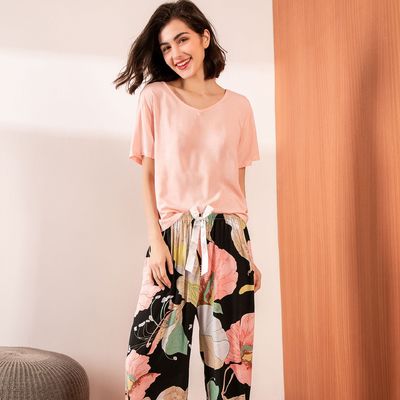 3XL女性のパジャマの寝間着62cm XS 2XL女性のための絹夜スーツ