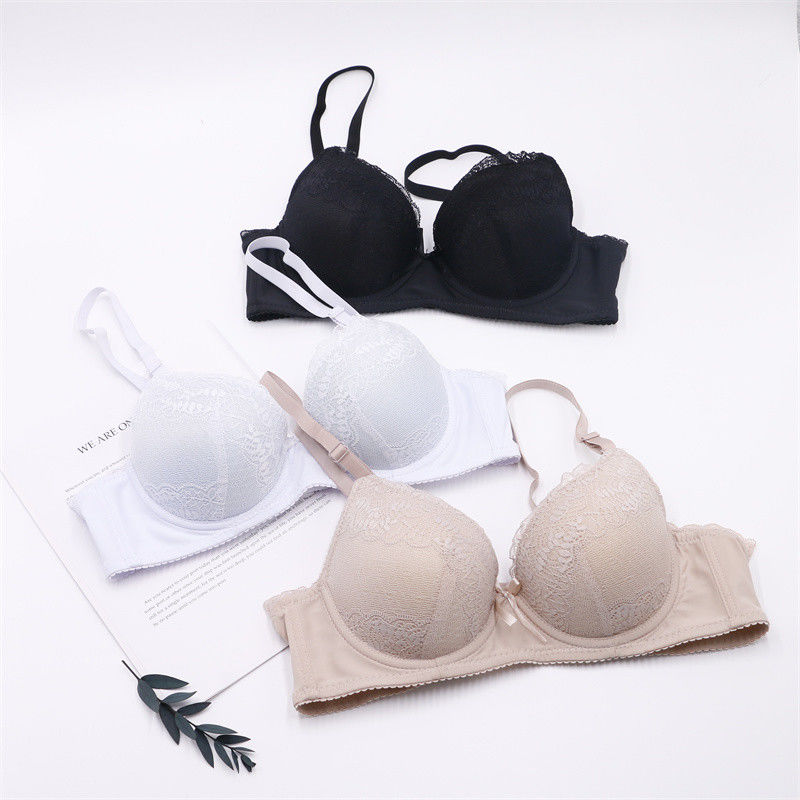 75B 75Cのレースは編まれるBraletteのブラ50kg 60kgの抗菌性の女性の上で押す