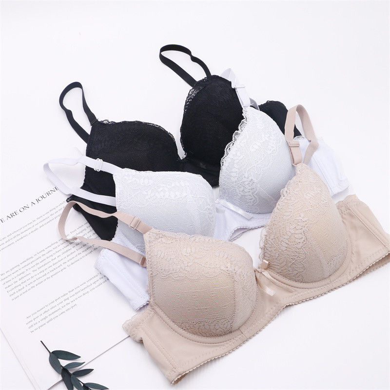 75B 75Cのレースは編まれるBraletteのブラ50kg 60kgの抗菌性の女性の上で押す