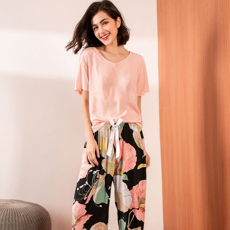 3XL女性のパジャマの寝間着62cm XS 2XL女性のための絹夜スーツ