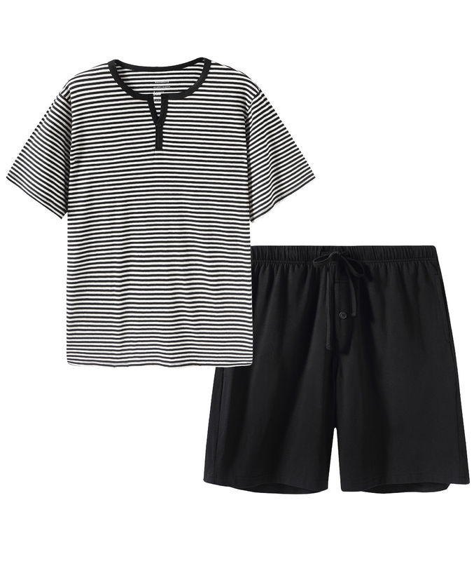 2XL L人の寝間着の暖かいパジャマ二つの部分から成った編まれた夜スーツ セット