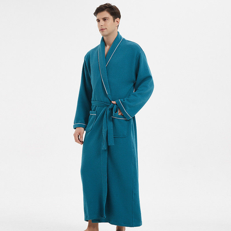 Loungewearの男性寝間着の人のための固体綿織物の暖かいPJと