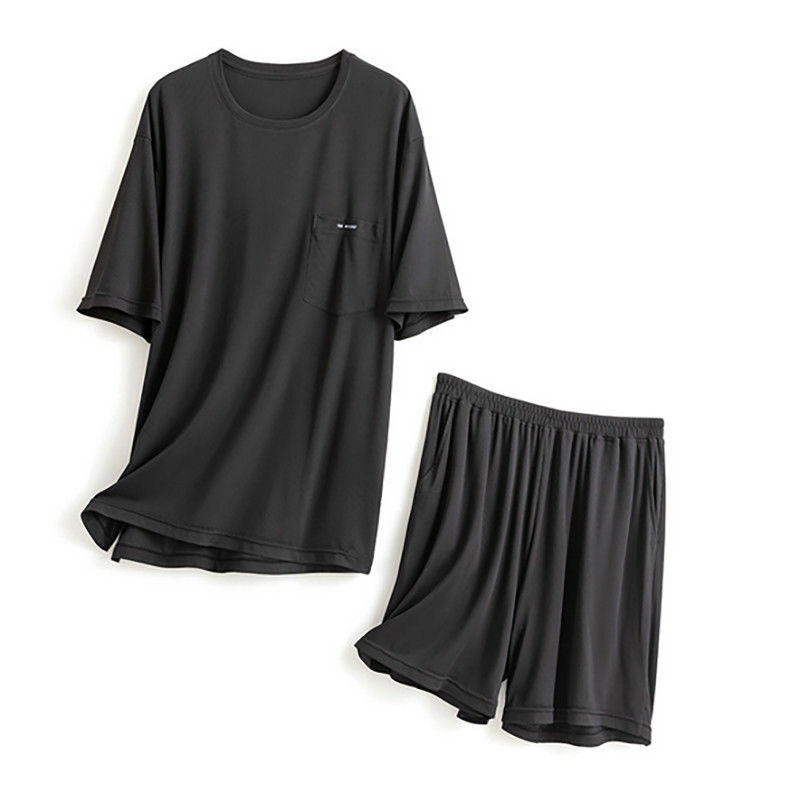 絹XXLの人の寝間着は114cmの箱青い夜スーツのLoungewearの夏を編んだ