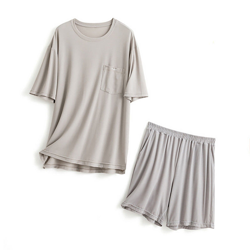 絹XXLの人の寝間着は114cmの箱青い夜スーツのLoungewearの夏を編んだ